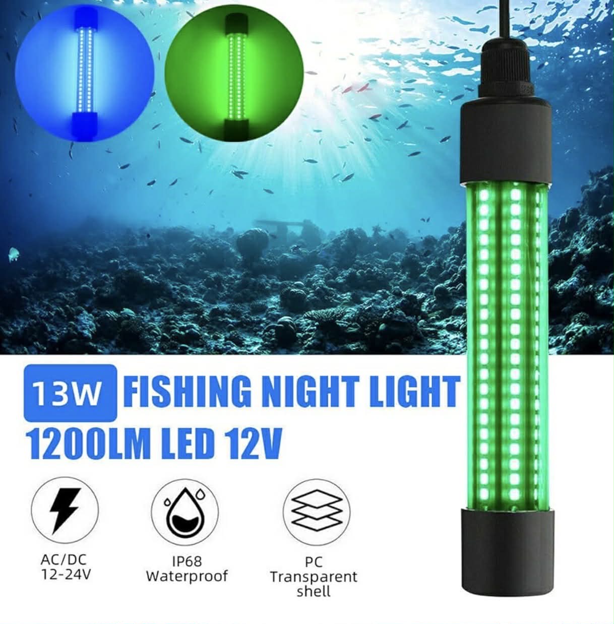 Underwater Submersible 126 LED Green Night Fishing