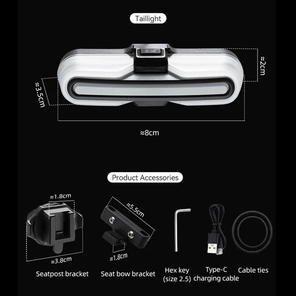 ROCKBROS REX02 Smart Bicycle Tail Light LED