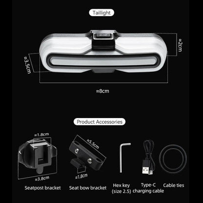 ROCKBROS REX02 Smart Bicycle Tail Light LED