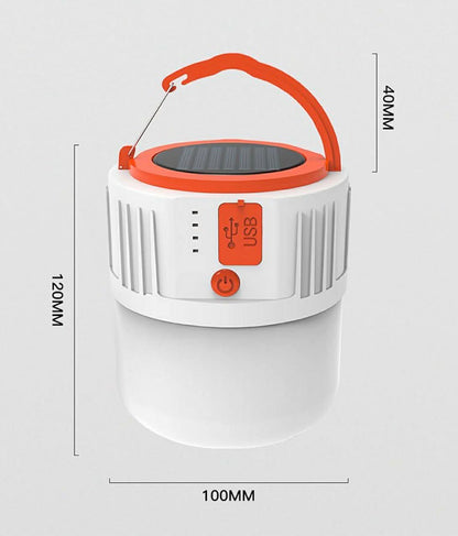 HS-V66-1 Solar Camping Lamp Rechargeable W/Hook