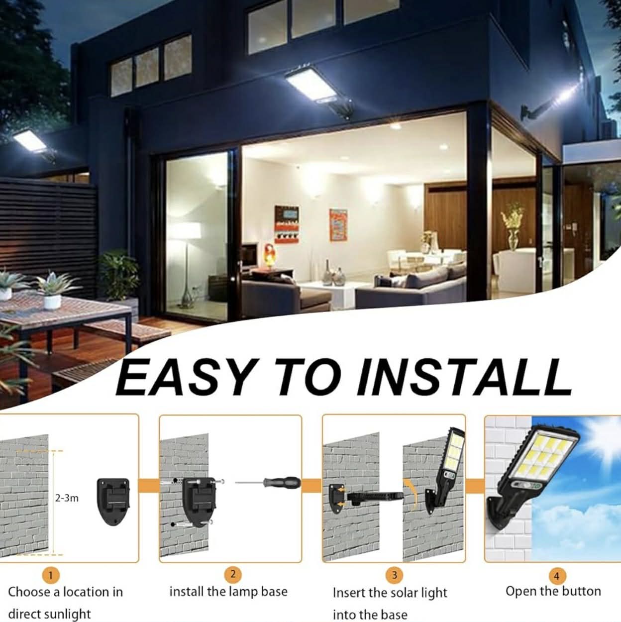 Sensor Street Lamp Outdoor Super Bright COB | 616-4