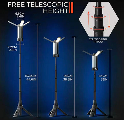 Floodlight P50+3*COB Mag Tail W/Telescopic Tripod | G13