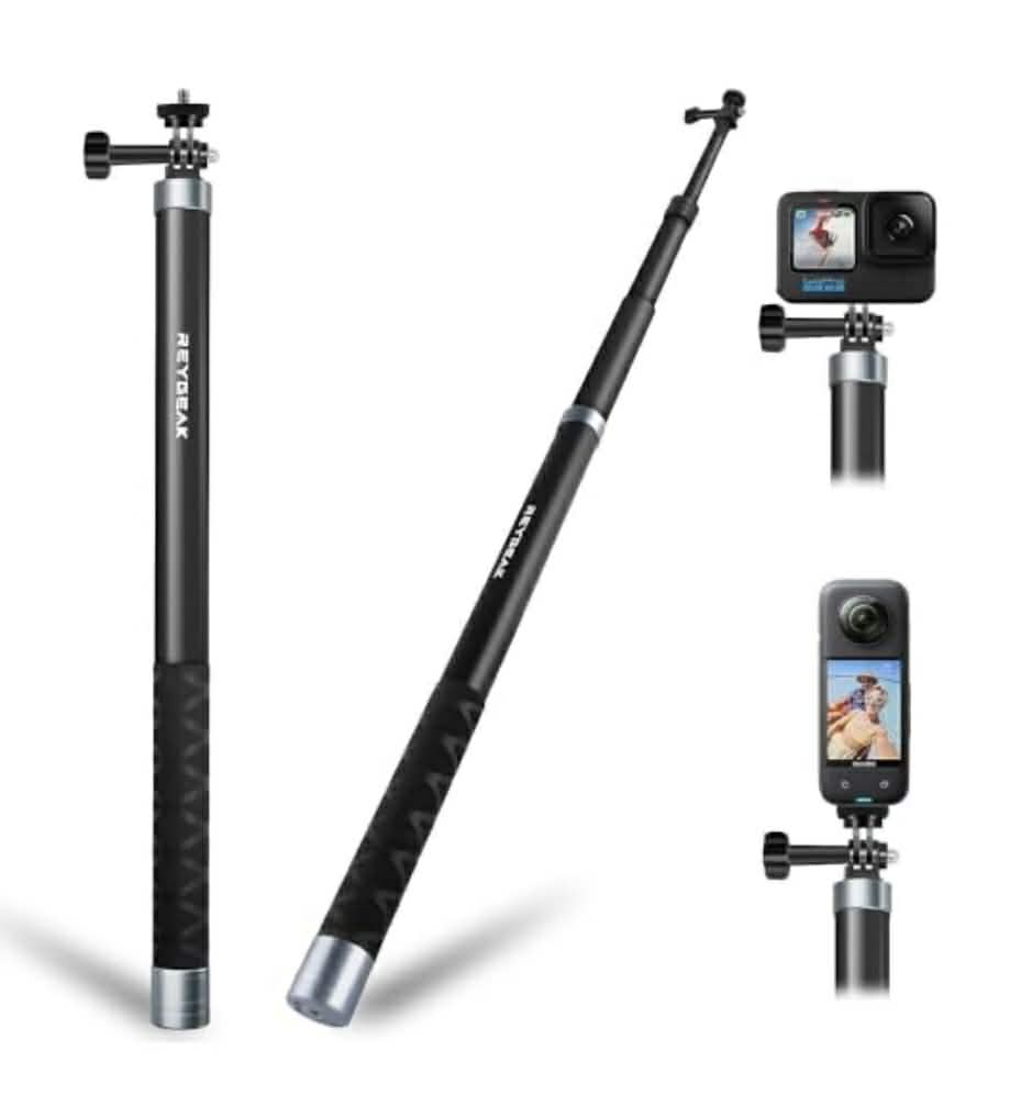 REYGEAK Carbon Fiber Selfie Stick Monopod | Action Cam