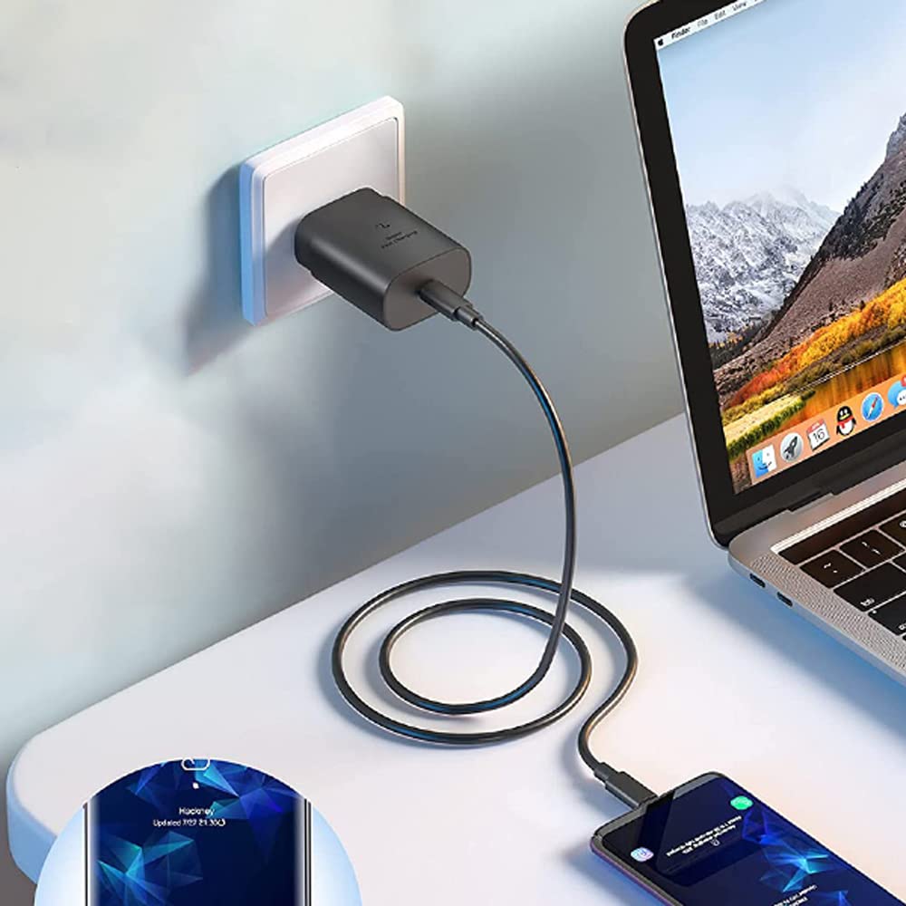 25W Super Fast Charger for Samsung USB C Fast Charger USB C to C Charging Cable
