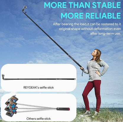 REYGEAK Carbon Fiber Selfie Stick Monopod | Action Cam