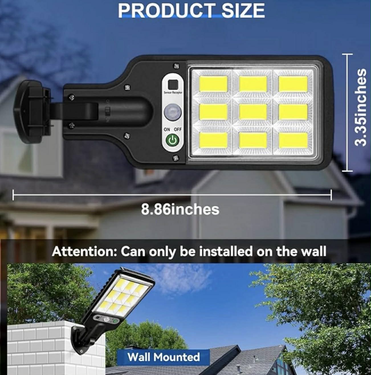 Sensor Street Lamp Outdoor Super Bright COB | 616-4