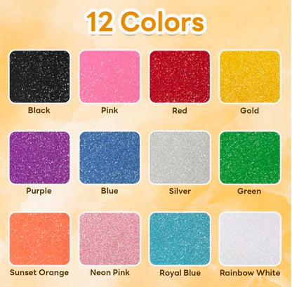 HTVRONT Glitter Heat Transfer Vinyl - 13 Sheets 12" x 10"