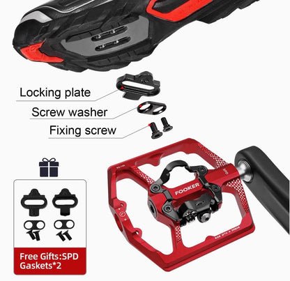 FOOKER FK-155 MTB Pedals W/Clipless Pedal