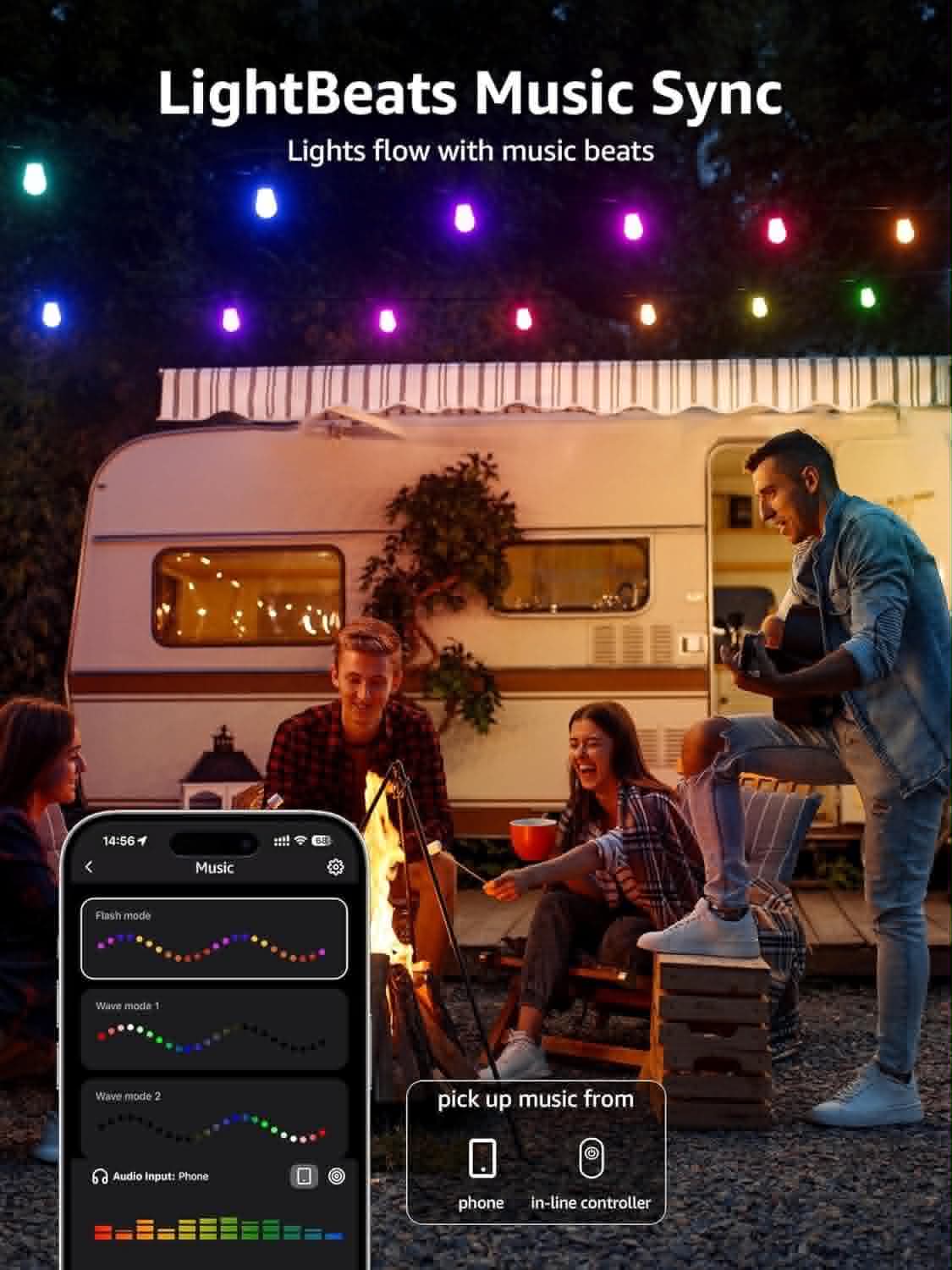 Lepro ZB1 AI Smart Outdoor String Lights W/APP | 15M