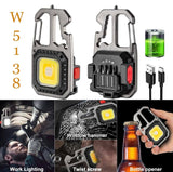 Mini COB Keychain Light W/4in1 Screwdriver & 7in1 Wrench | 2 Styles | Optional Tripod