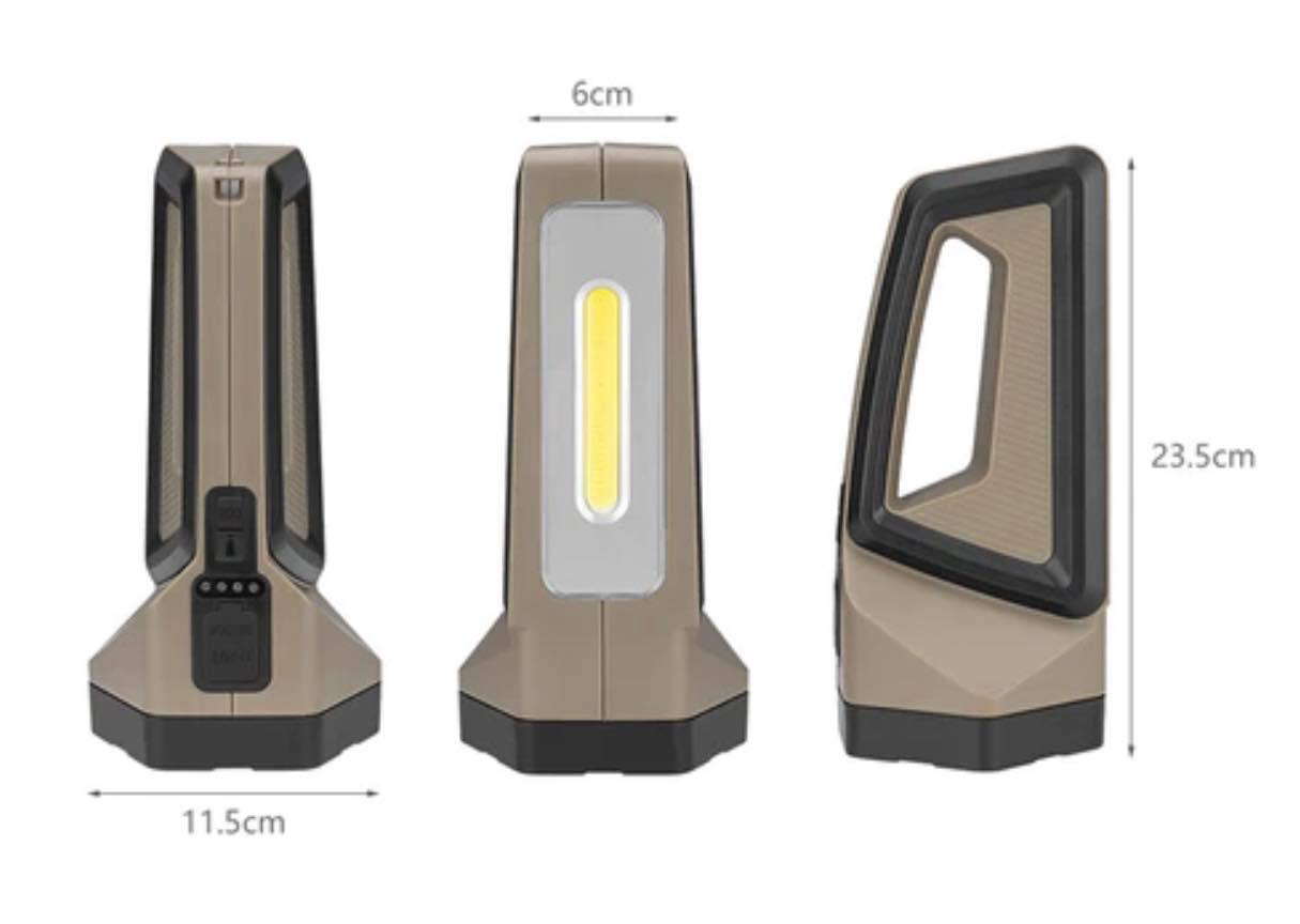 Portable Multifunctional Spot + Flood Light USB Rechargeable Lamp