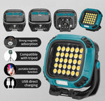 Portable LED Multifunctional Rechargeable Work Light Tricolor + Red W/Magnet
