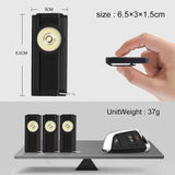 Mini Metal Magnetic Base Keychain Light Rechargeable W/Back Clip