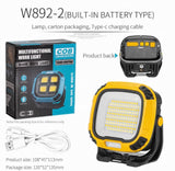 Portable LED Multifunctional Rechargeable Work Light Tricolor + Red W/Magnet
