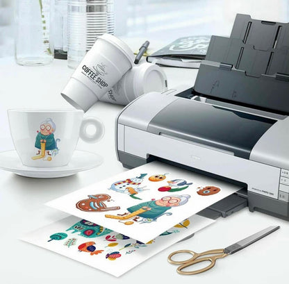HTVRONT Matte Printable Vinyl Sticker Bundle | 8.5"x11" 15 sheets