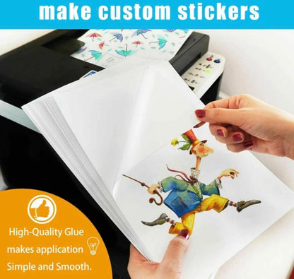HTVRONT Matte Printable Vinyl Sticker Bundle | 8.5"x11" 15 sheets