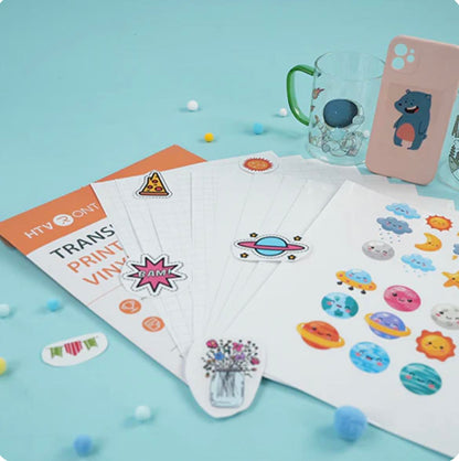 HTVRONT Matte Printable Vinyl Sticker Bundle | 8.5"x11" 15 sheets