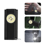 Mini Metal Magnetic Base Keychain Light Rechargeable W/Back Clip