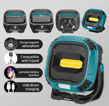 Portable LED Multifunctional Rechargeable Work Light Tricolor + Red W/Magnet