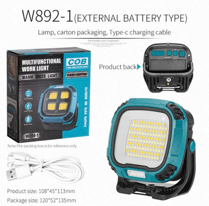Portable LED Multifunctional Rechargeable Work Light Tricolor + Red W/Magnet