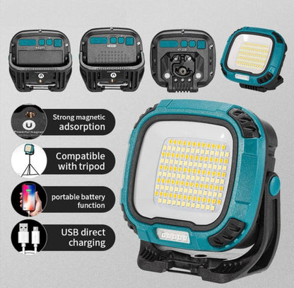 Portable LED Multifunctional Rechargeable Work Light Tricolor + Red W/Magnet