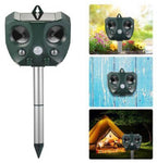 Solar Powered Ultrasonic Animal and Bird Repeller W/Flashing Light