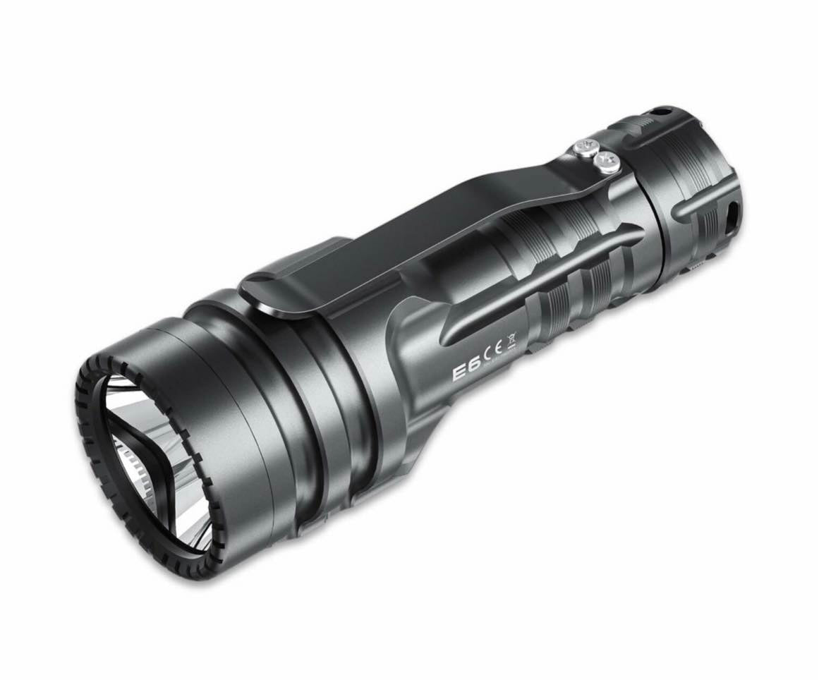 WUBEN E6 LED Flashlight EDC Small Steel Cannon Strong Flashlights | Black