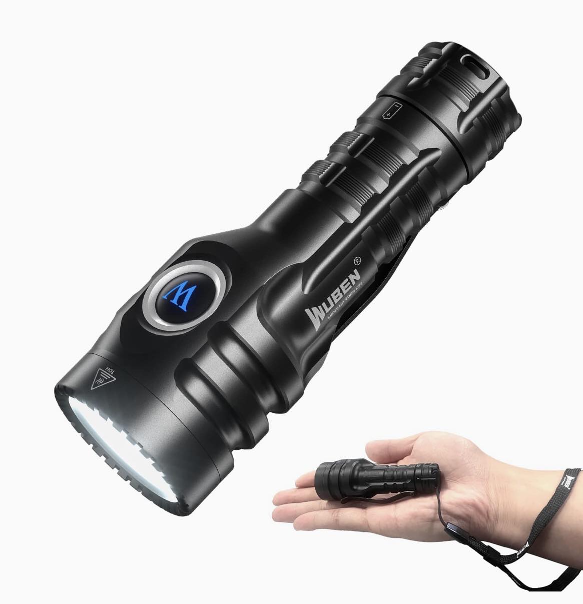 WUBEN E6 LED Flashlight EDC Small Steel Cannon Strong Flashlights | Black