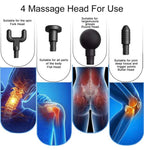 Smart Handheld Deep Tissue Massager Quiet Percussion Rechargeable | 4 Colors