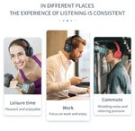 BURNESTER Folding Dual Wireless/Wired Headphones W/Hands-Free Call | TM-06