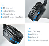 BURNESTER Folding Dual Wireless/Wired Headphones W/Hands-Free Call | TM-06