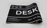 Malvix Studio Deskmat ® Desk Mat | White on Black