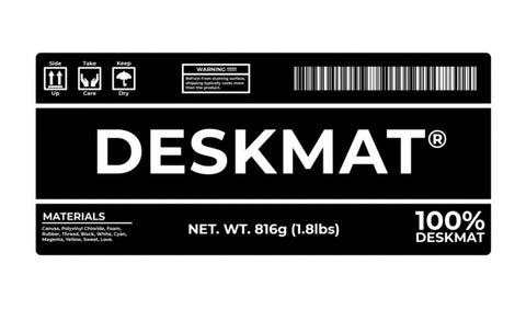 Malvix Studio Deskmat ® Desk Mat | White on Black