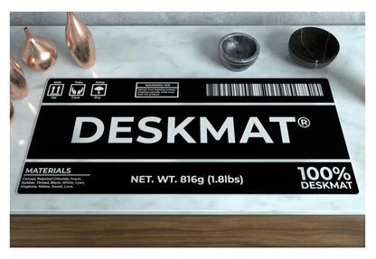 Malvix Studio Deskmat ® Desk Mat | White on Black