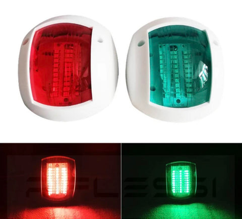 1 Set LED Navigation Marine Boat Signal Lights 12V-24V | Red & Green