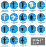 415pcs Car Body Plastic Rivets Push Pin Trim Clip Kit W/Removal Tool