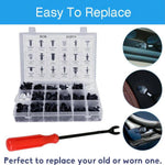 415pcs Car Body Plastic Rivets Push Pin Trim Clip Kit W/Removal Tool