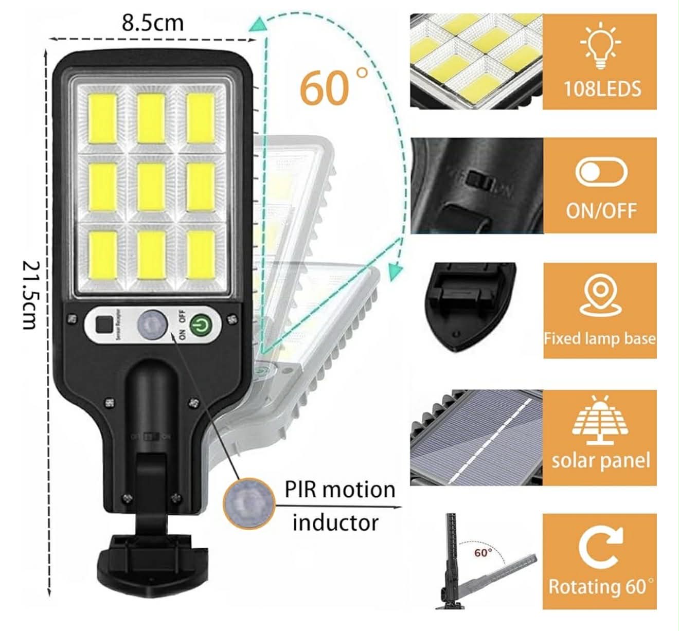 Sensor Street Lamp Outdoor Super Bright COB | 616-4