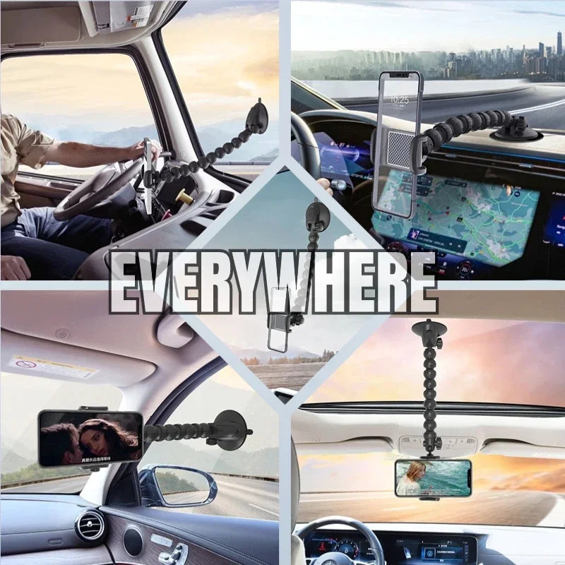 For iPhone Xiaomi  Samsung Accesorries 360 Rotatable Cellphone Car Phone Holder Fixed Shockproof Mobile Stand Big In GPS Support