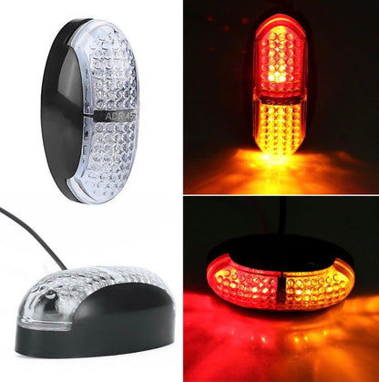 10pcs LED Trailer Truck 10V-30V Side Marker Amber & Red