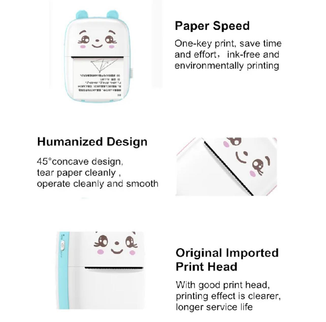 MiNi Pocket Thermal Printer BT W/Android or iOS APP | 2 Color