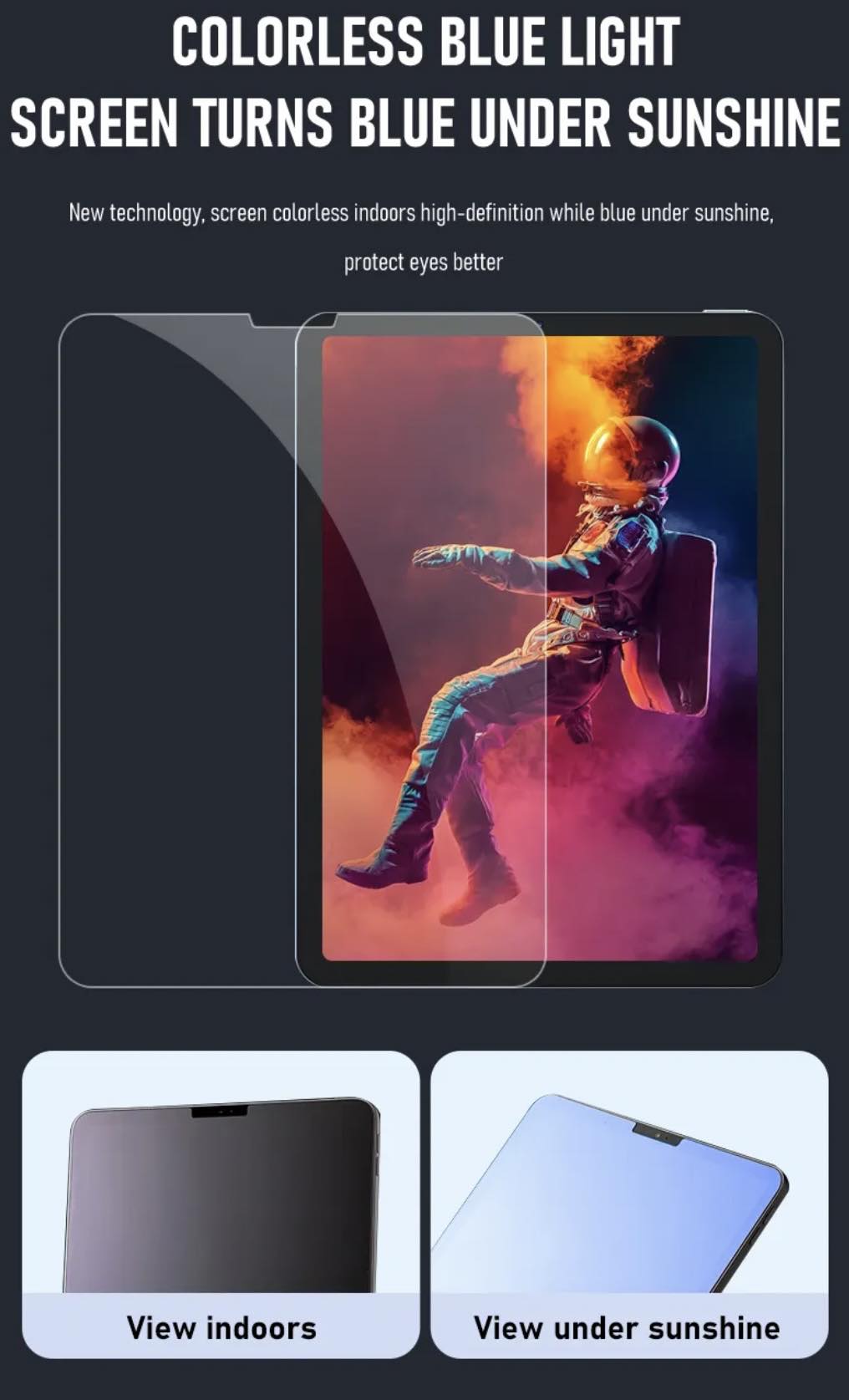 AZEADA Anti-Blue Light iPad Tempered Glass | 3 Sizes