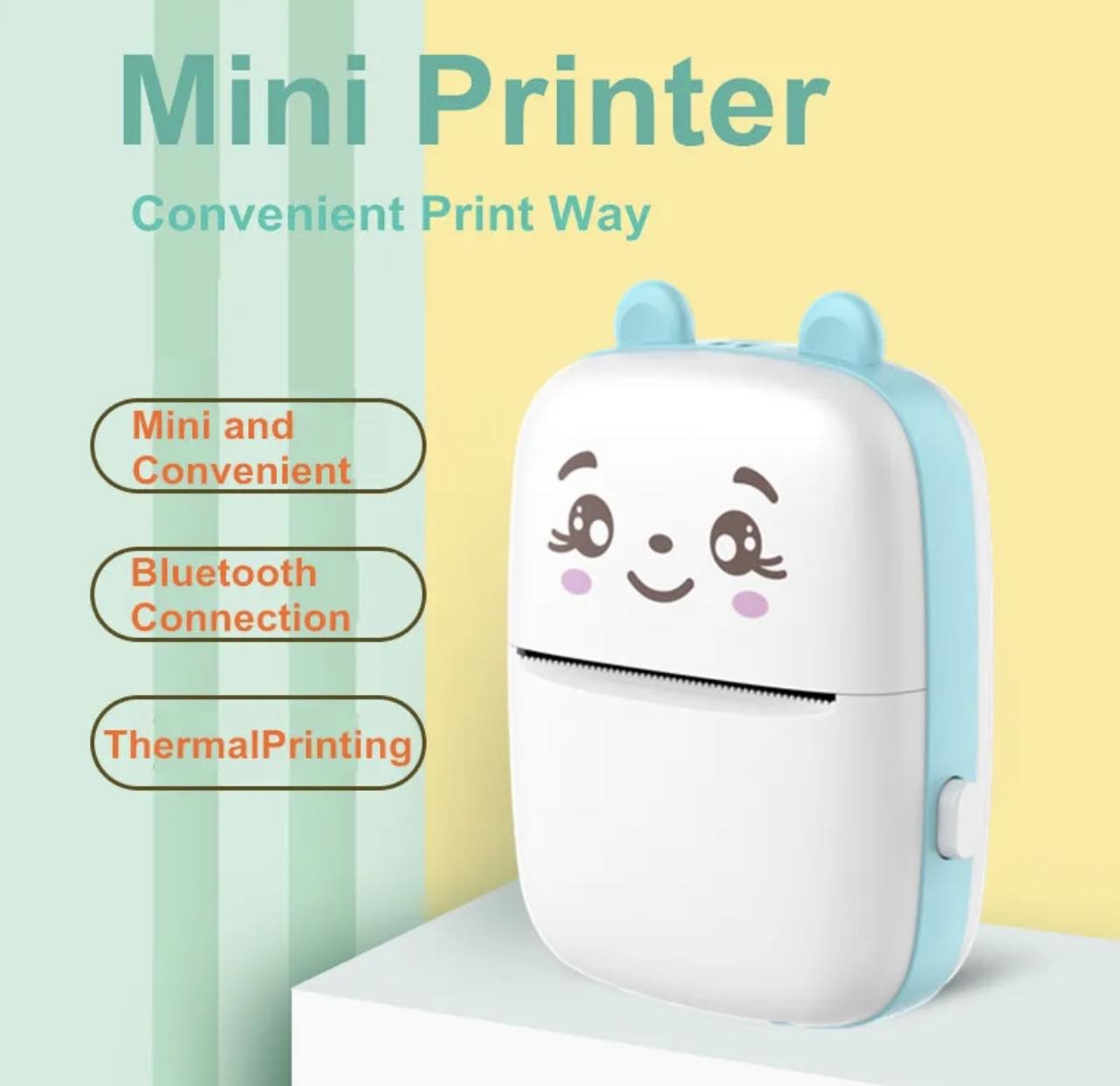 MiNi Pocket Thermal Printer BT W/Android or iOS APP | 2 Color
