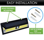180 COB LED Long Wall Solar Motion Sensor Light Outdoor
