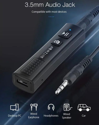 BlitzWolf 2 in 1 Mini Wireless USB BT AUX Music Audio Receiver | BW-BR0