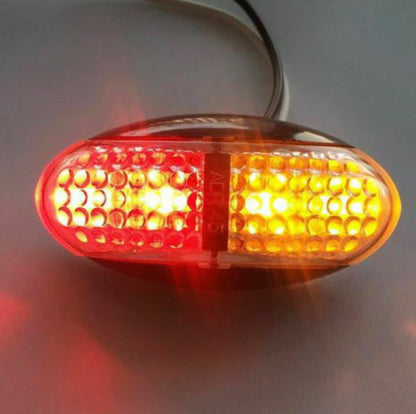 10pcs LED Trailer Truck 10V-30V Side Marker Amber & Red