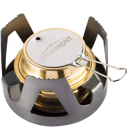 OVERMONT Mini Copper Spirit Cooker Camping Stove W/Stand