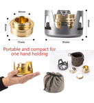 OVERMONT Mini Copper Spirit Cooker Camping Stove W/Stand