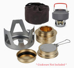 OVERMONT Mini Copper Spirit Cooker Camping Stove W/Stand