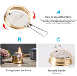 OVERMONT Mini Copper Spirit Cooker Camping Stove W/Stand